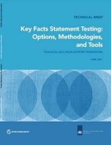 Key Facts Statement Testing: Options, Methodologies, and Tools - Financial Inclusion Support Framework : Technical Brief